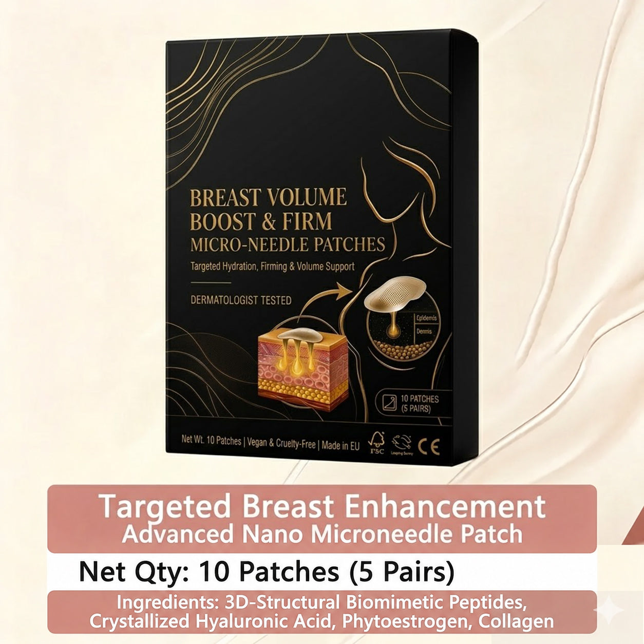 š„NuraviiĀ® š„Targeted Breast Enhancement Advanced Nano Microneedle Patch
