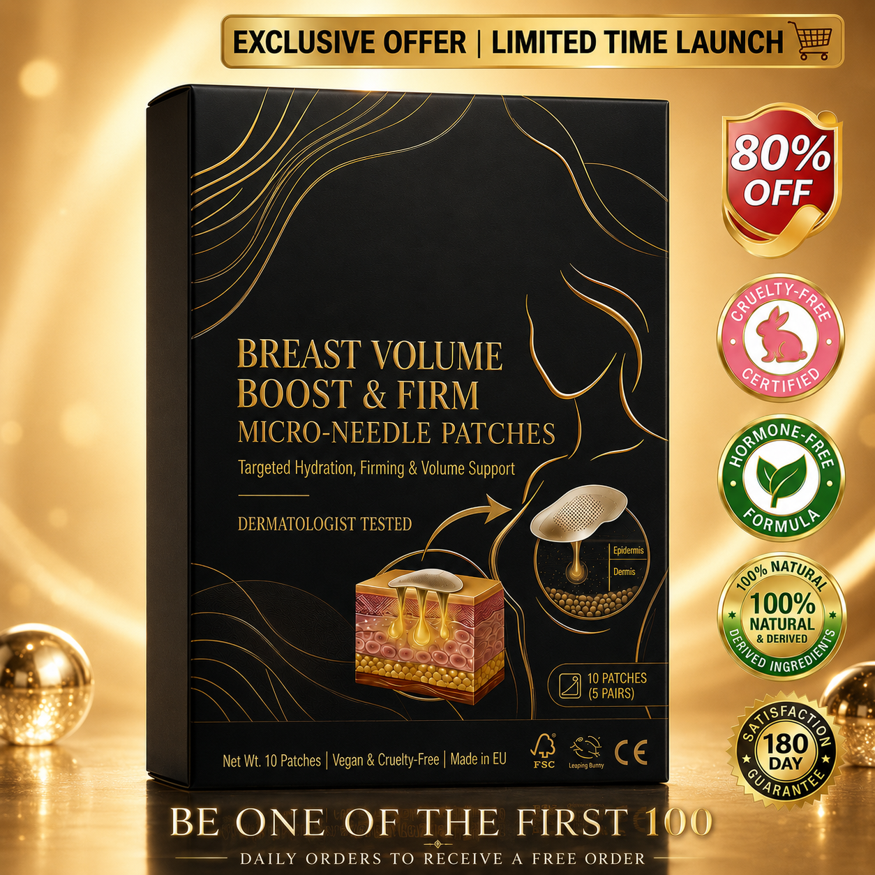 💥Nuravii® 💥Targeted Breast Enhancement Advanced Nano Microneedle Patch